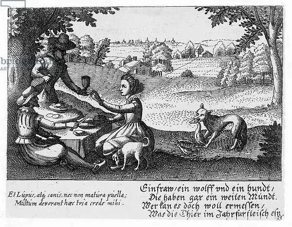 A picnic, c. 1650 (engraving)