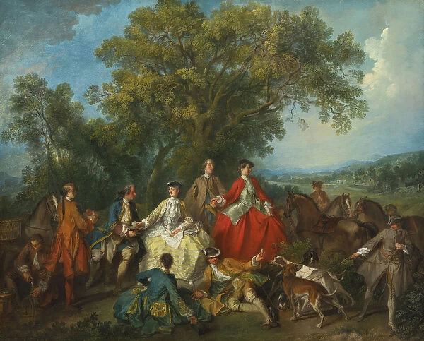 Picnic after the Hunt, c. 1735-40 (oil on canvas)