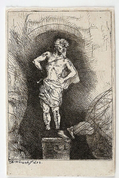 Piedra gloriosa o of the statue of Nebuchadnezzar, 1655 (Etching)
