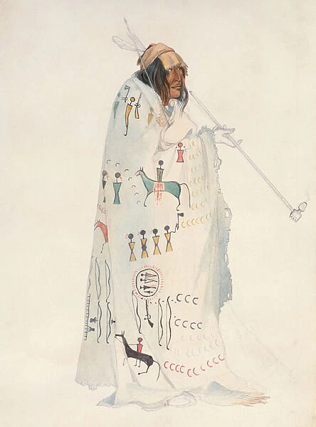 Piegan Blackfeet Man, 1833 (w  /  c on paper)