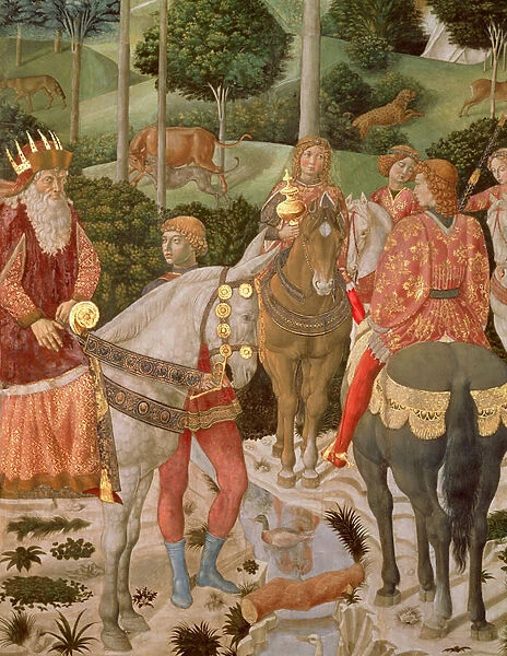 Piero de Medici (1416-69) as Caspar, detail from The Procession of the Magi, c