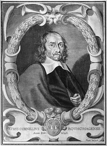 Pierre Corneille (1606-84) 1643 (engraving) (b  /  w photo)