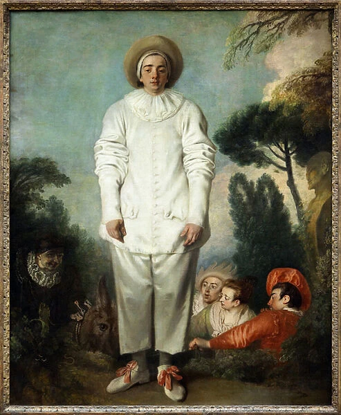 Pierrot, formerly known as Gilles (oil on canvas)