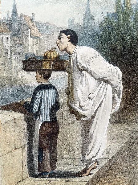 Pierrot smells a fruit - n. d. late 19th century