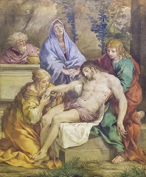 Pieta with the Madonna, St John the Baptist, St Mary Magdalen and Nicodemus (fresco)
