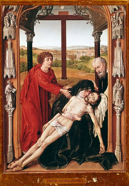 Pieta Painting by Rogier van der Weyden (ca. 1400-1464) 1435-1438 Granada