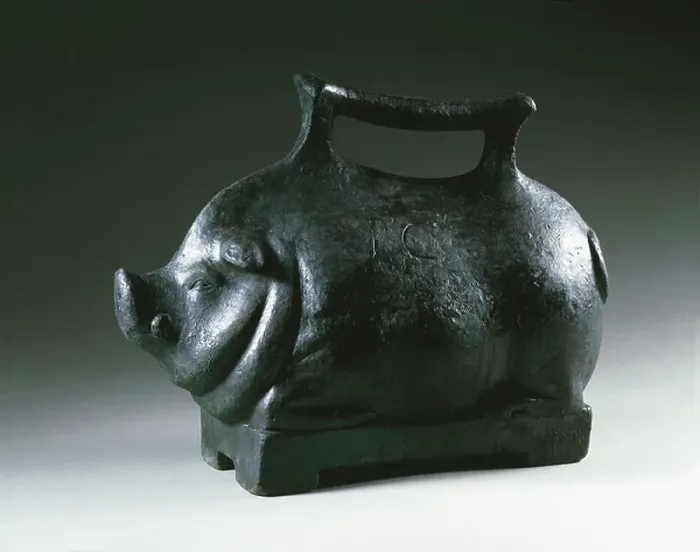 Framed Print : Pig shaped bronze and lead weight on rectangular base, From Pompeii Framed Print : Pig shaped bronze and lead weight on rectangular base, From Pompeii
