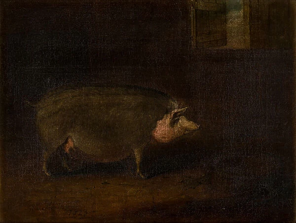 A Pig in a Sty, c. 1823 (oil on canvas)