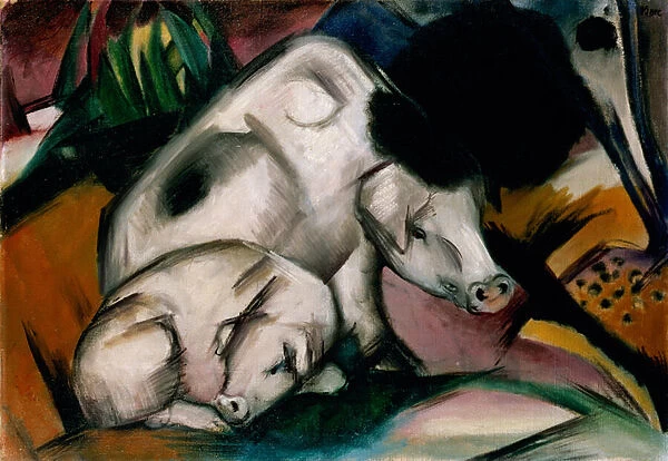 Pigs, c. 1912 (oil on canvas)
