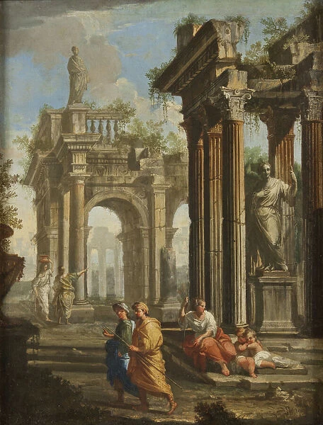 Pilgrims beside Classical Buildings, c. 1710 (oil on canvas)