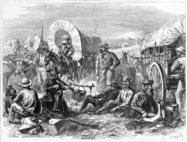 Pilgrims of the Plains, pub. 1871 (engraving)