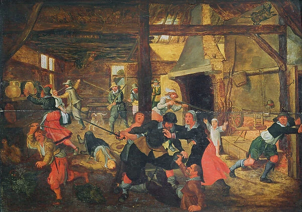 The Pillage of a Farm (oil on canvas)