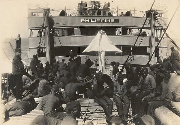 Pioneer Infantry Battalion on the troop ship U. S. S. Philippine from Brest harbor