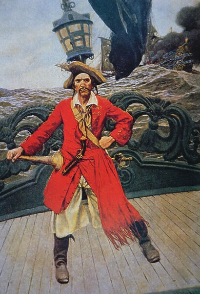 A Pirate Chief (colour litho)