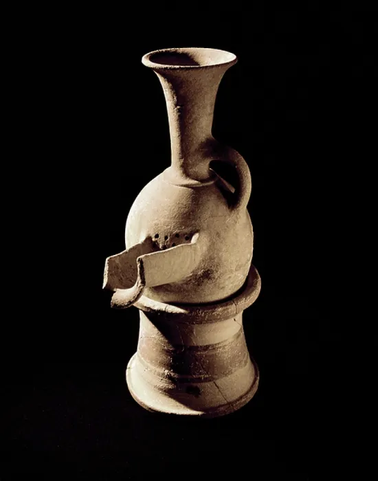 Framed Print : Pitcher with strainer on a base