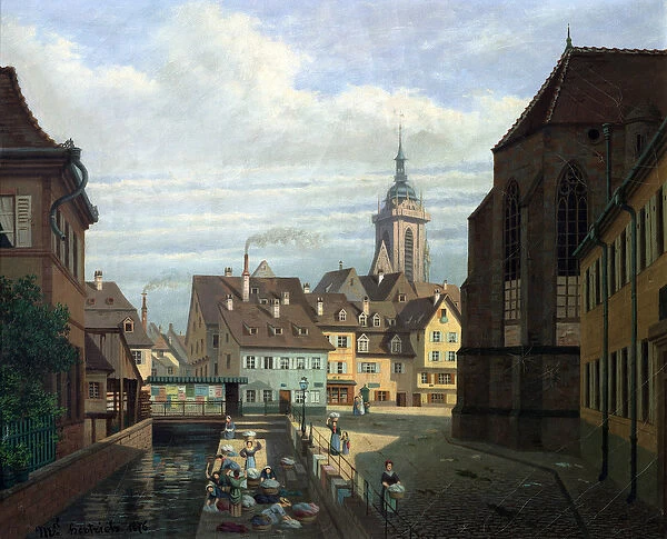 Place des Dominicains, Colmar, 1876 (oil on canvas)
