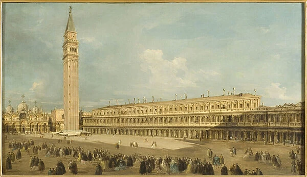 Place Saint Marc, Venise - Piazza San Marco, Venice, by Guardi, Francesco (1712-1793)