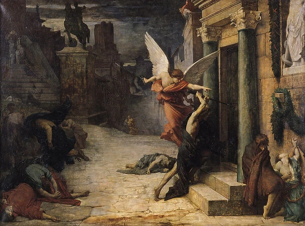 The Plague in Rome, 1869 (oil on canvas)