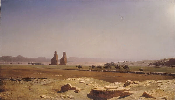 The Plain of Thebes in Upper Egypt, 1857 (oil on canvas)
