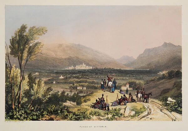 Plains and City of Vitoria, from Sketches of scenery in the Basque provinces of Spain
