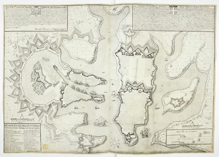 Framed Print : A plan of the fortification of Malta Framed Print : A plan of the fortification of Malta