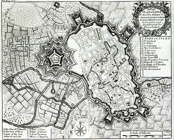 Plan of Lisle, 1736 (engraving)