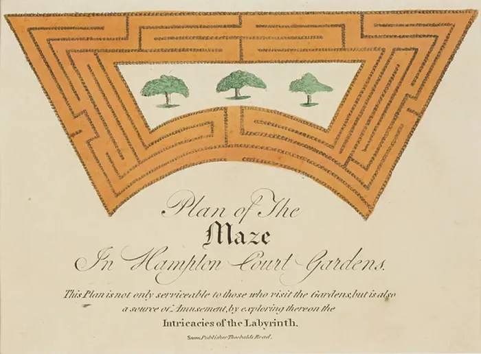 Framed Print : Plan of the Maze