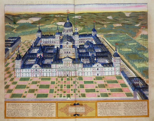Plan of the Monastery of El Escorial, from Civitates Orbis Terrarum