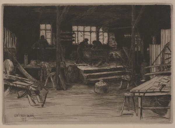 Planing, 1907 (etching & drypoint)