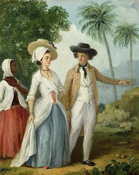 A Planter and his Wife, Attended by a Servant, c. 1780 (oil on canvas)
