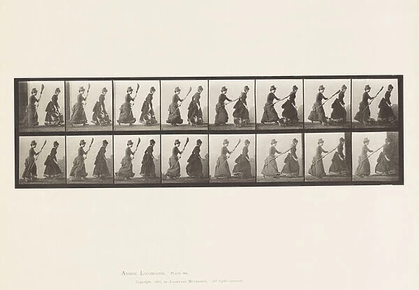 Plate 464. Two Models, 16 Chasing 4 with a Broom, 1885 (collotype on paper)