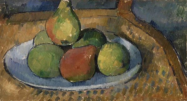 Plate of Fruit on a Chair, 1879-80 (oil on canvas)
