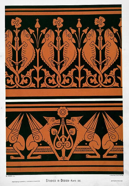 Plate XIV from Studies in Design, c. 1874-76 (litho)