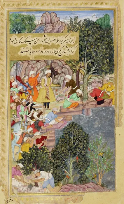 Framed Print : A platform being constructed by the altered stream (Ramdas)