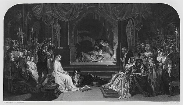 The Play Scene, Hamlet, from the picture in the Vernon Gallery (engraving)
