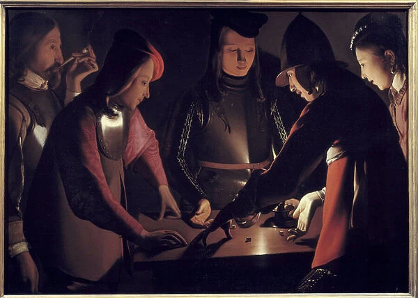 Players of. Painting by Georges De La Tour (1593-1652), 17th century. Oil on canvas