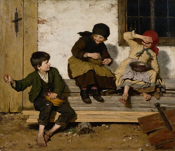 Playing children, 1878
