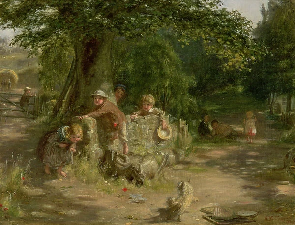 Playmates, 1867 (oil on canvas)