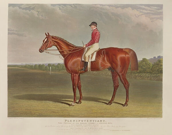 Plenipotentiary, the Winner of the Derby Stakes at Epsom, 1834, engraved by R. W