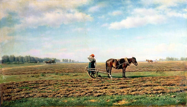 Ploughing the Field, 1871 (oil on canvas)