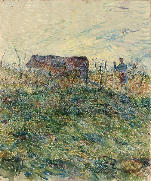 Ploughing in the Vineyard, 1883 (oil on canvas)