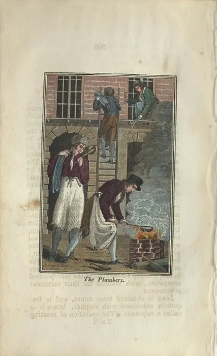 Framed Print : Plumbers working Framed Print : Plumbers working