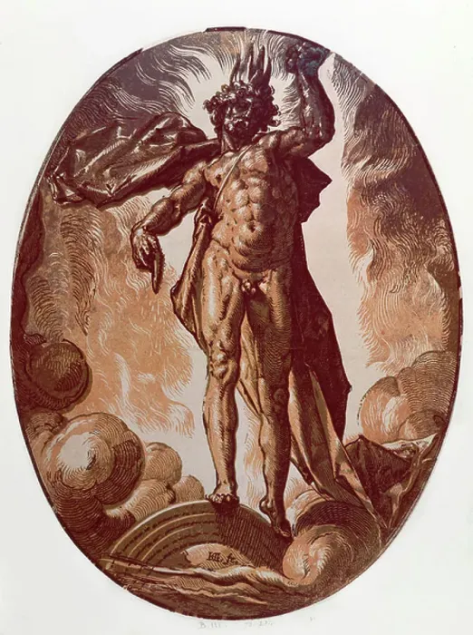 Framed Print : Pluto (woodcut)