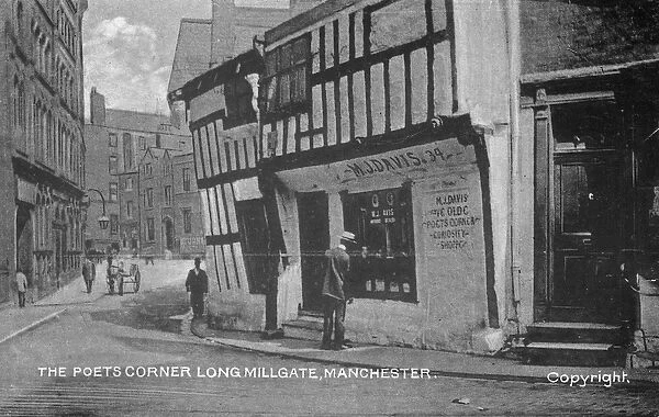 The Poets Corner, Long Millgate, Manchester, c. 1910 (b  /  w photo)