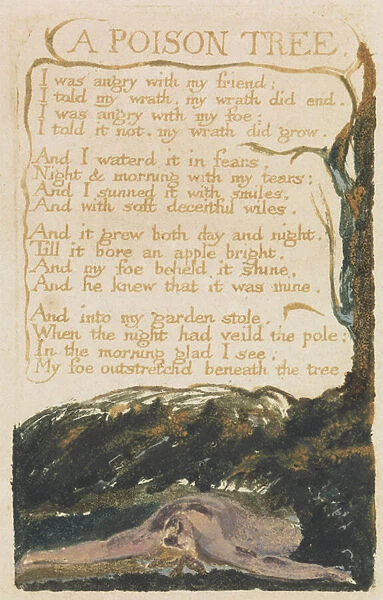 A Poison Tree, plate 40 from Songs of Experience