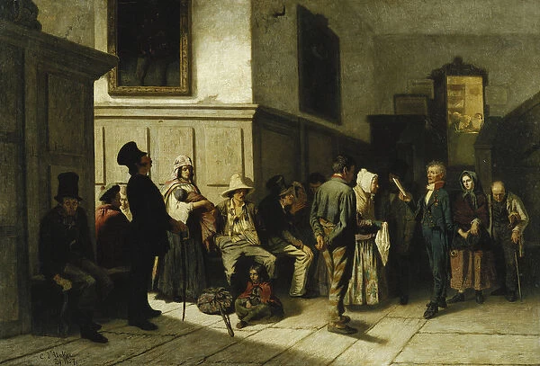 At the Police Station, 1857 (oil on canvas)