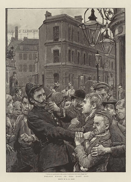 Police Work in the East End (engraving)