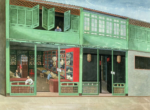 Polly the Tailors shop, c. 1830 (gouache on paper)