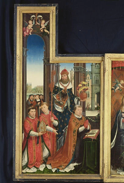 Polyptych of the Glorification of the Holy Trinity, panel depicting abbots