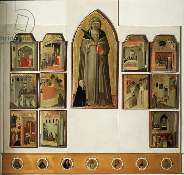 Polyptych of the life of Beata Umilta - Detrempe on wood, 1316